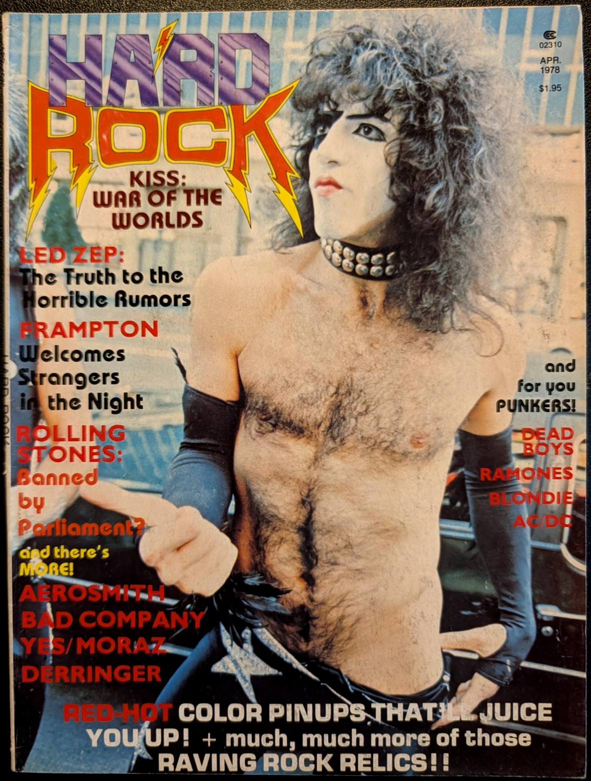 Vintage Hard Rock Magazine April 1979 KISS Led Zeppelin Aerosmith Myron Fass