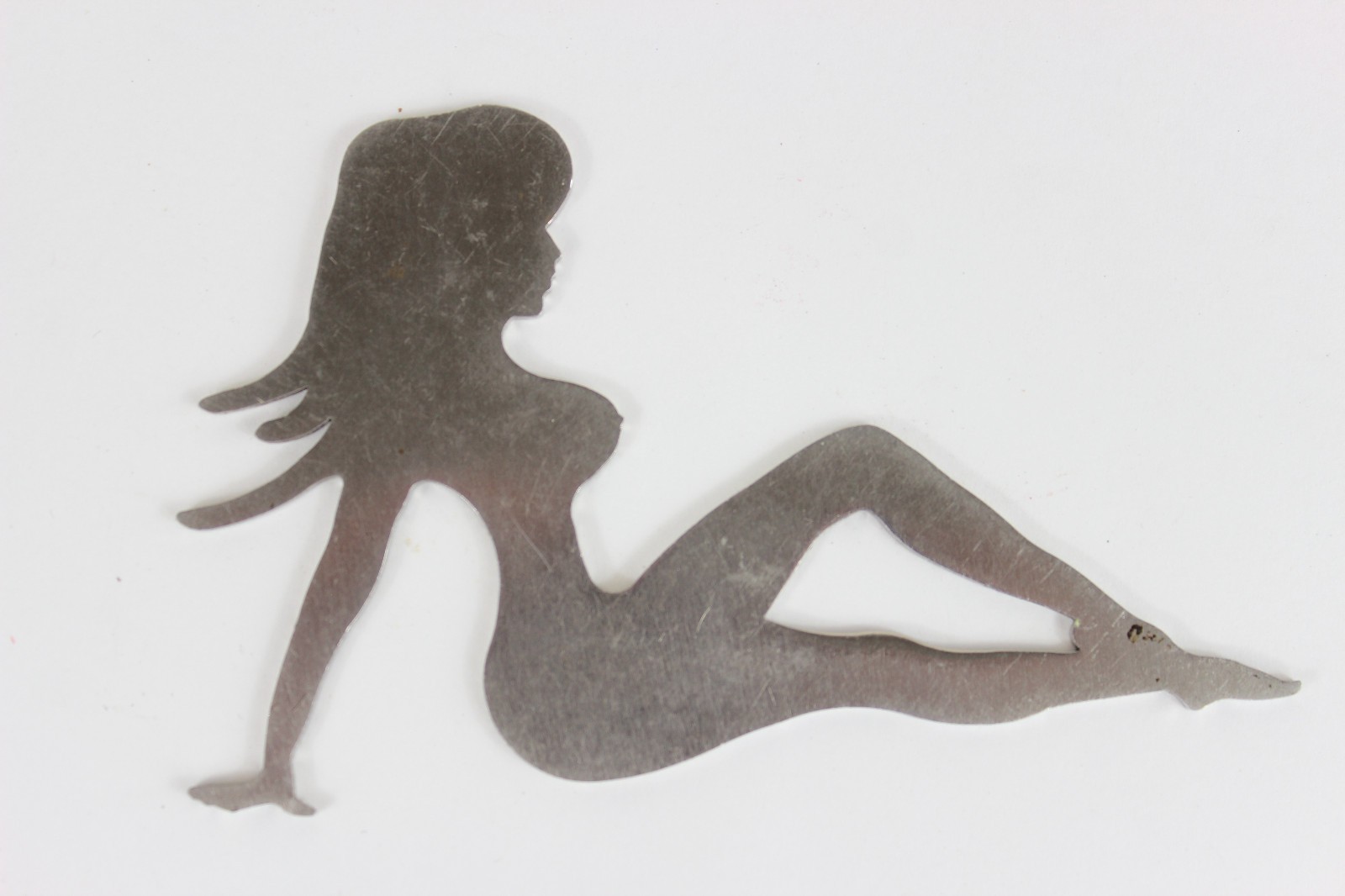 Vintage Cutout Haulin Ass Girl Aluminum 1970s  Clean Look