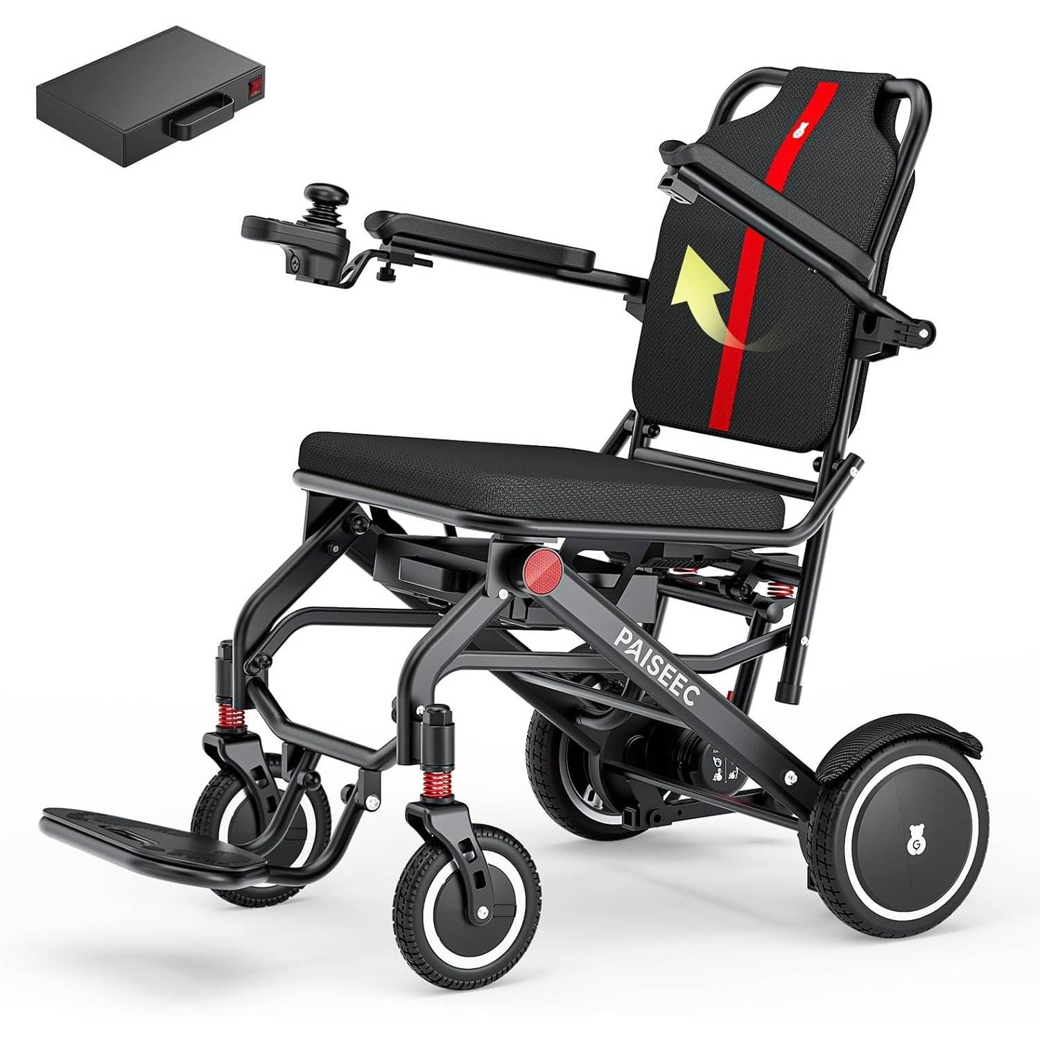 Lightweight 32Lb Foldable Electric Wheelchair Intelligent 500W All Terrain Adult