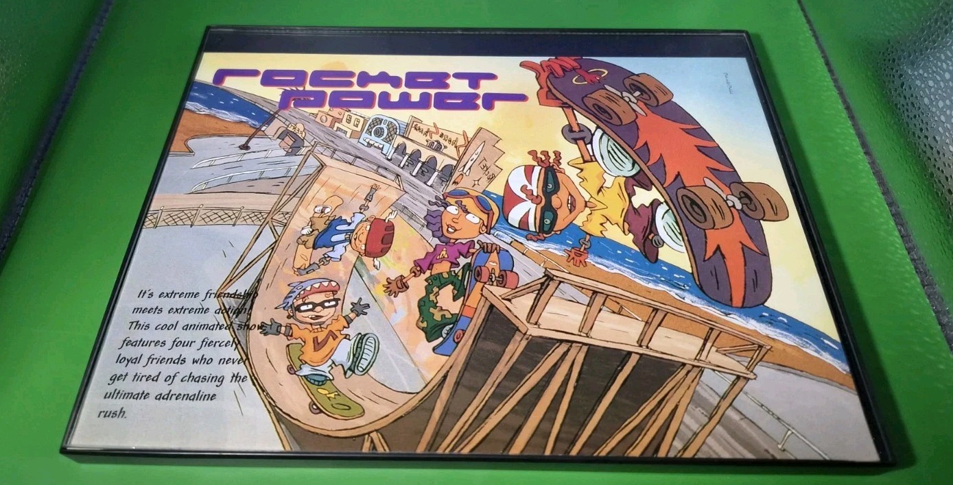 Rocket Power Nickelodeon Promo Print Ad Framed 8.5x11 2000 Rocket Power Nickelodeon Promo Print Ad Framed 8.5x11 2000