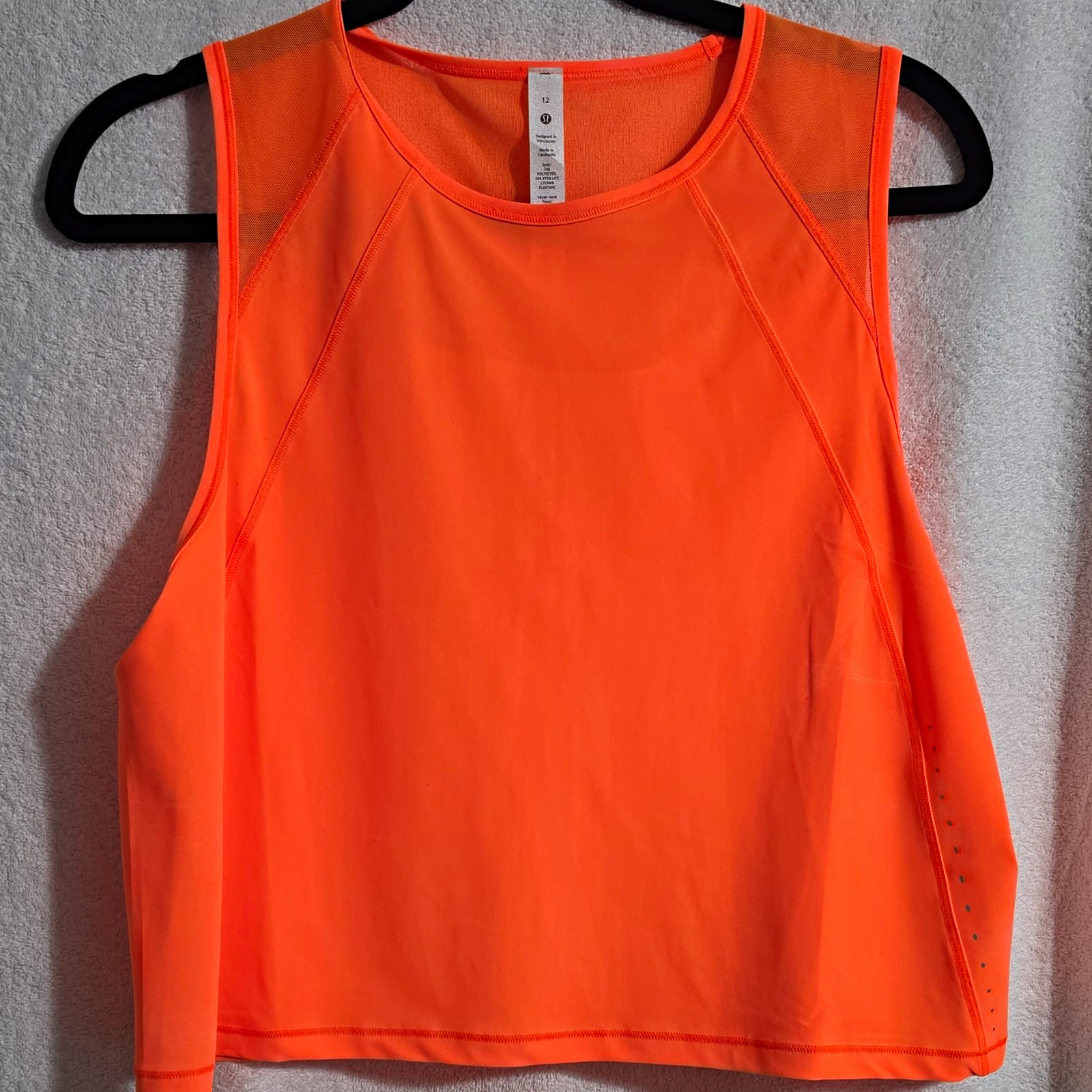 lululemon athletica Sculpt Cropped Tank Orange 12 Lightweight Stretch Round lululemon athletica Sculpt Cropped Tank Orange 12 Lightweight Stretch Round