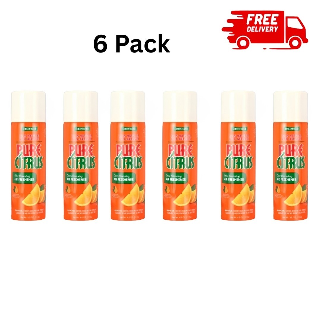 ( 6 PACK ) Pure Citrus Orange Air Freshener, 4oz  Non-Aerosol