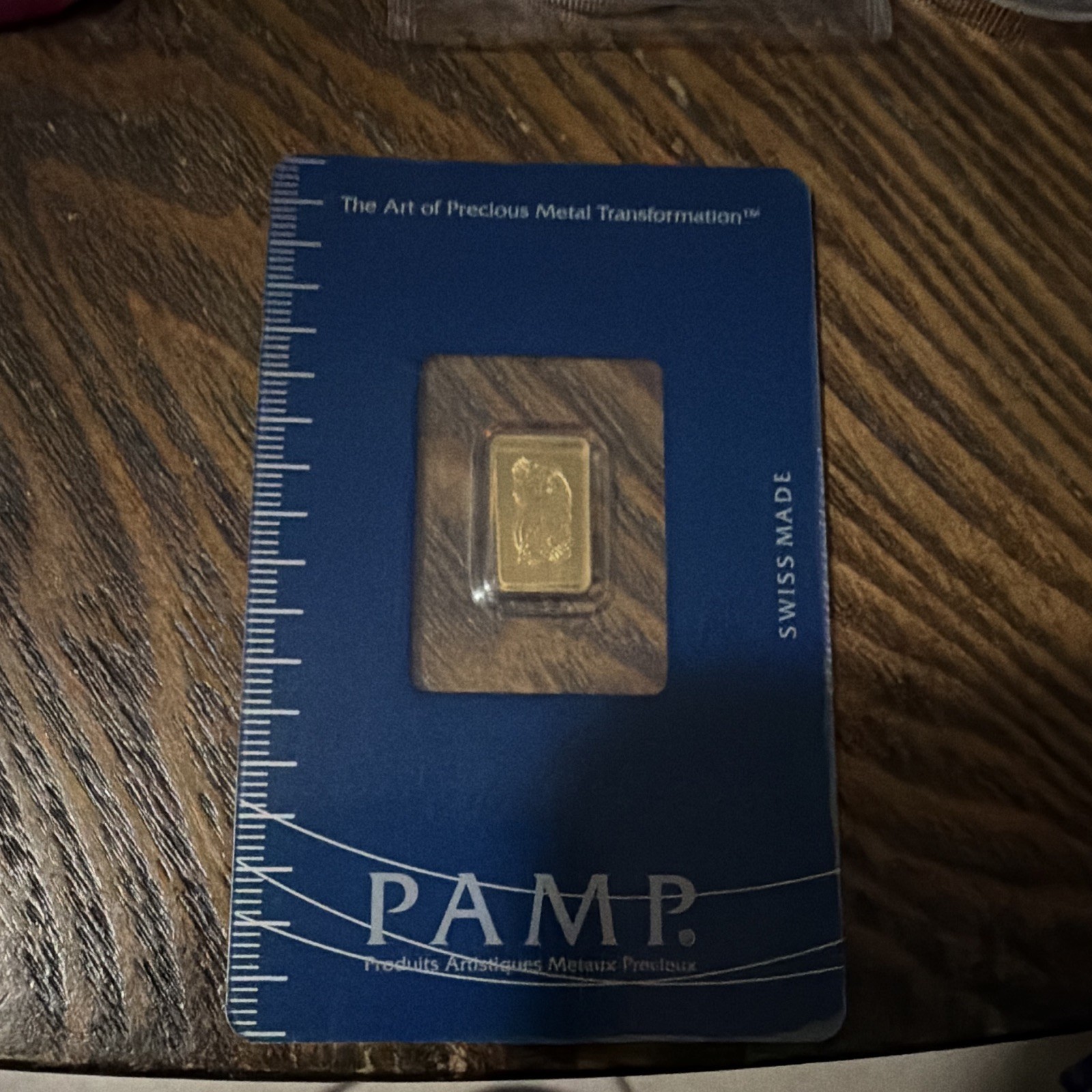 PAMP Suisse 1g Gold Bar 0.9999 Fine Au in Assay Card Total Content 1g 1 g full PAMP Suisse 1g Gold Bar 0.9999 Fine Au in Assay Card Total Content 1g 1 g full