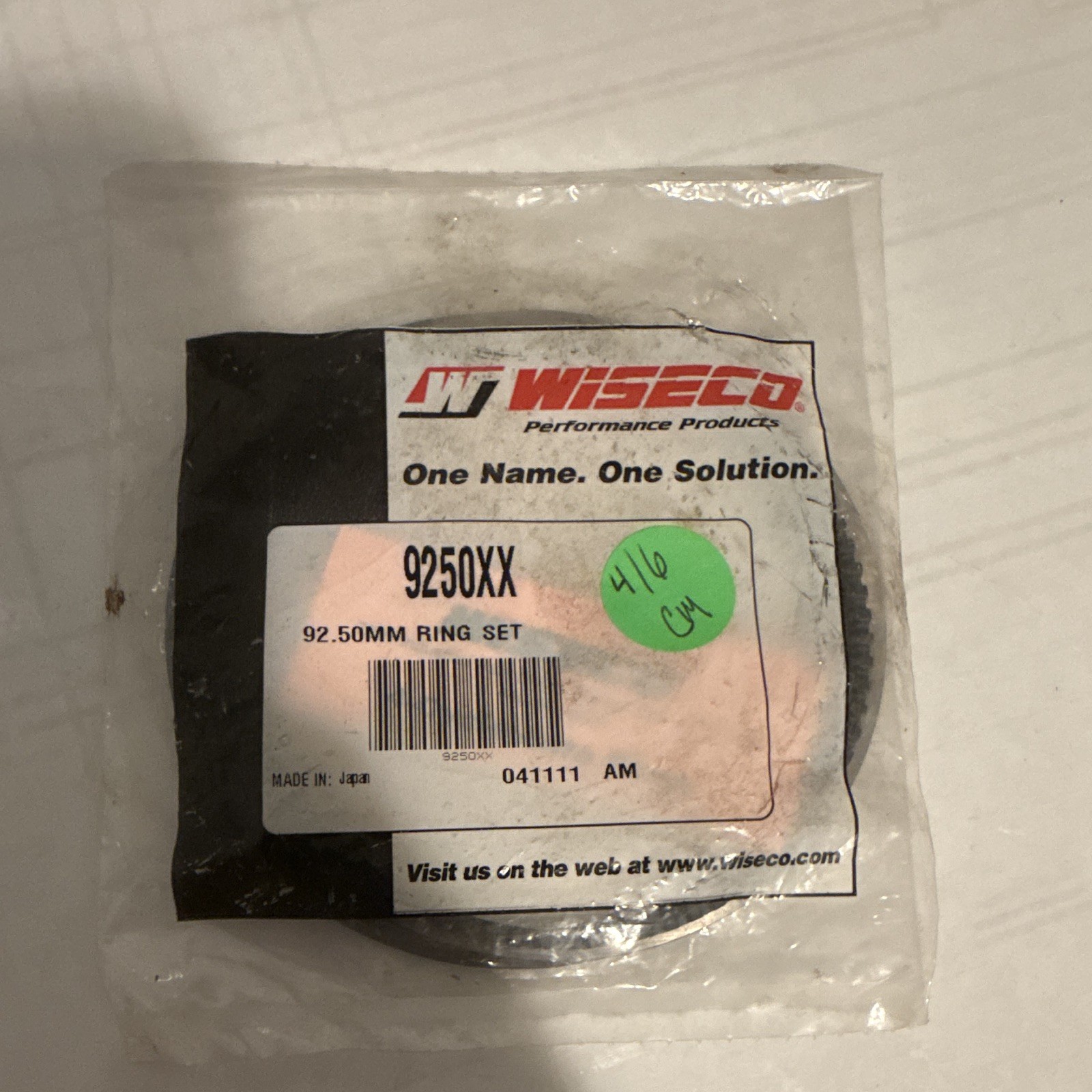 Wiseco 9250XX Piston Ring Set 92.50mm Performance Replacement Rings