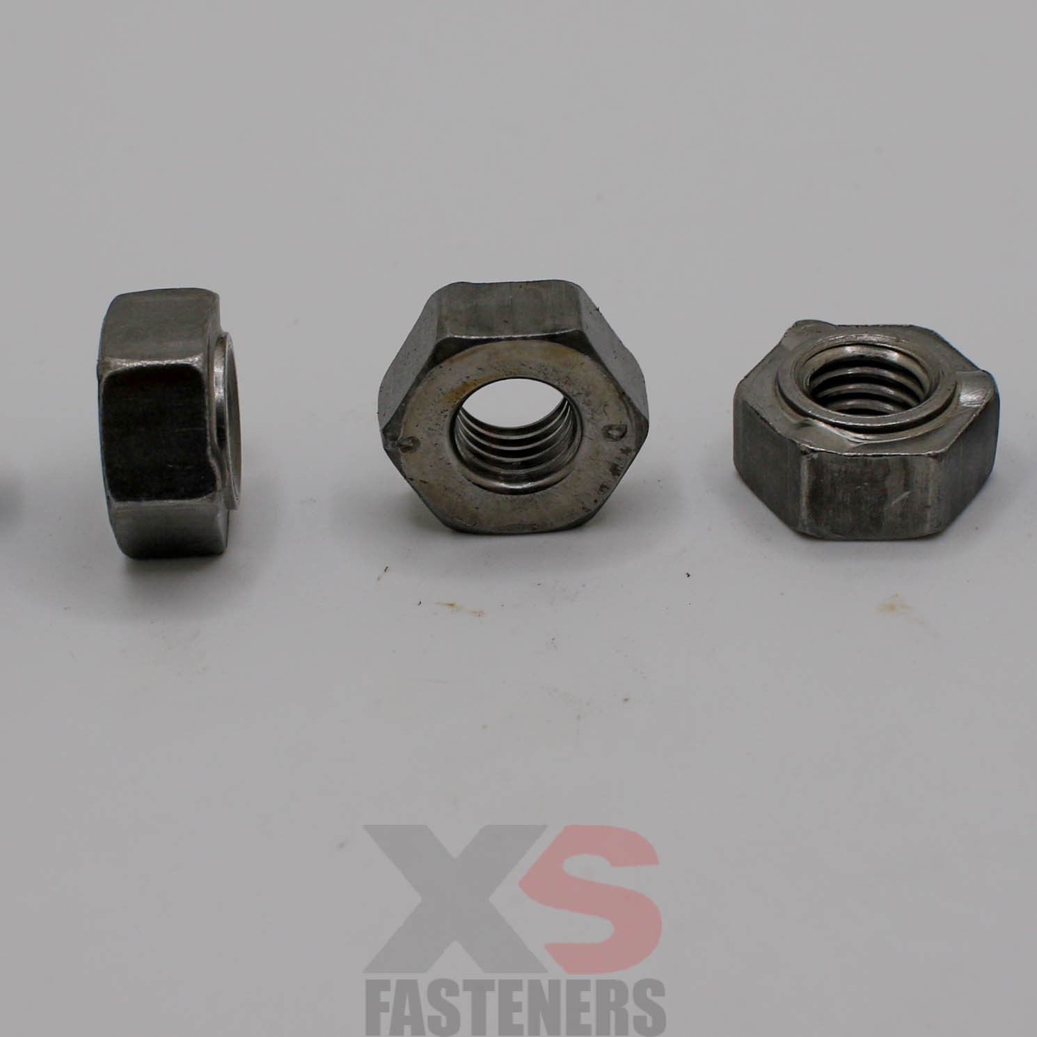M10-1.5 Hex Weld Nuts Short Pilot 3 Projection Plain Steel Spot Weld (500 PCS)