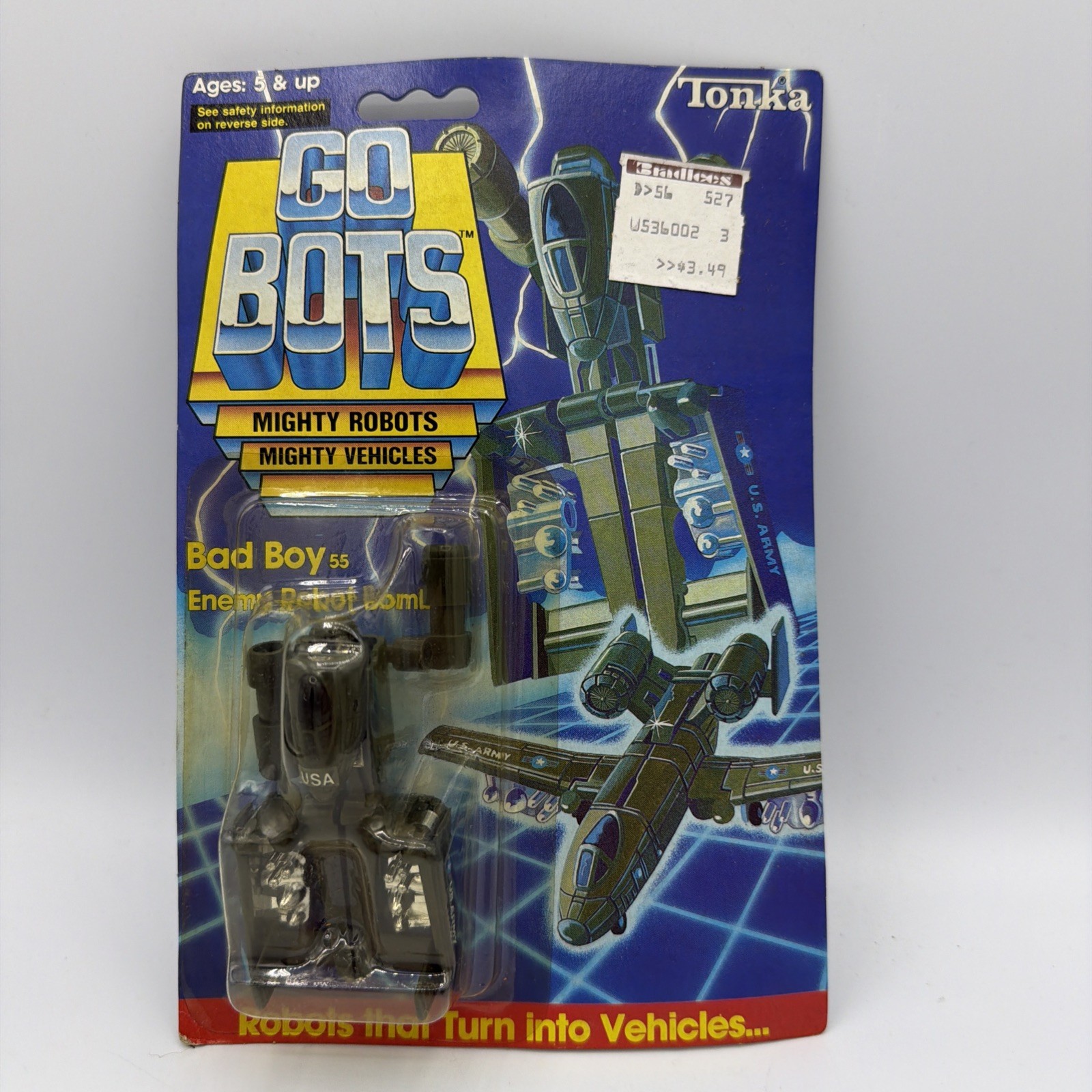 1985 Vintage Tonka Go Bots Path Bad Boy 55 Enemy Robot Bomber Series 2 NOS 1985 Vintage Tonka Go Bots Path Bad Boy 55 Enemy Robot Bomber Series 2 NOS