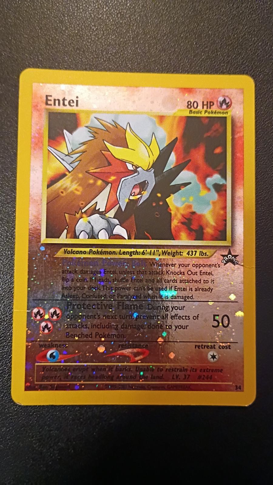 Entei 34 Promo Wizards Black Star Promos Pokemon Reverse Holo Moderately Played
