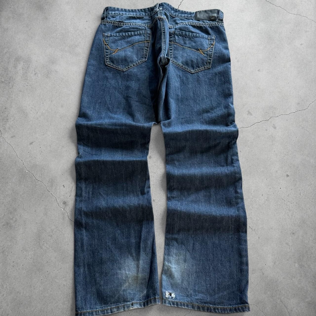 2000\'s Y2K billabong indie sleaze euro denim style embroidered faded jeans 36/32