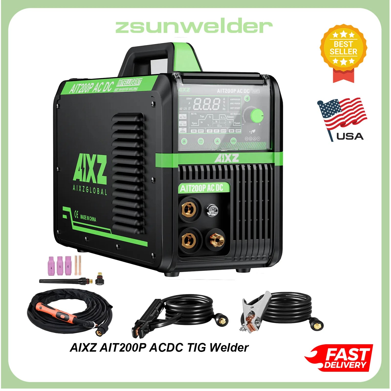 110V/220V AC DC TIG Welder &Foot Pedal Stick Pulse TIG Welding Machine 200A 110V/220V AC DC TIG Welder &Foot Pedal Stick Pulse TIG Welding Machine 200A