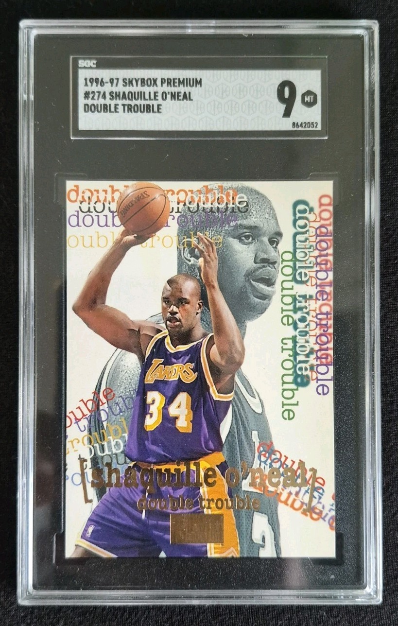1996-97 SkyBox Premium Shaquille O'Neal Double Trouble #274 SGC 9 1996-97 SkyBox Premium Shaquille O'Neal Double Trouble #274 SGC 9