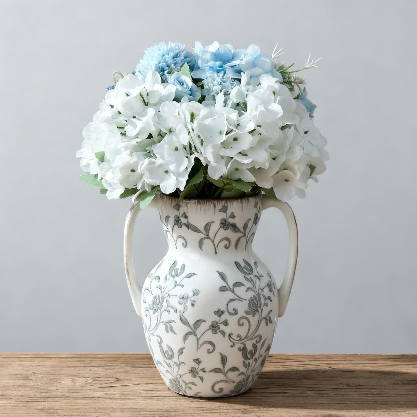 Emotionally Grounded Vase, Vaseking Large Ceramic Rustic Vase with 2 Handles,...