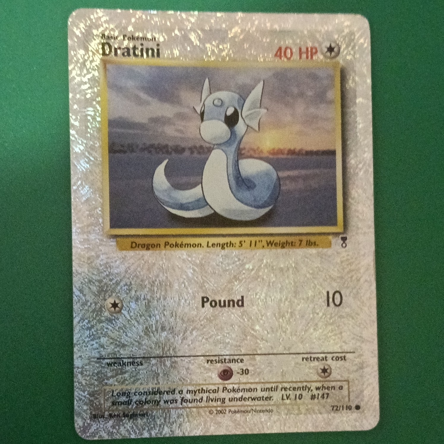 Pokémon TCG Dratini Legendary Collection 72/110 Reverse Holo EN 2002 Common Pokémon TCG Dratini Legendary Collection 72/110 Reverse Holo EN 2002 Common