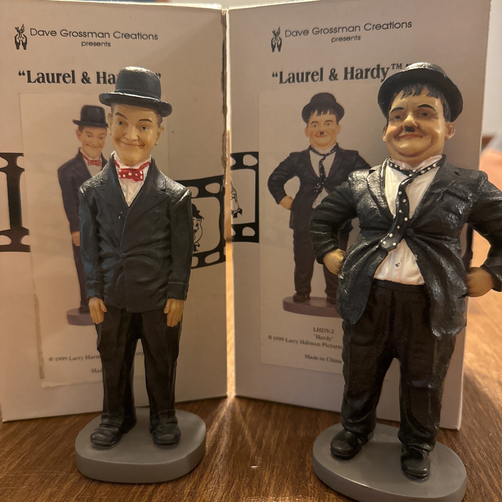 Laurel And Hardy Figurines 1996 By Dave Grossman In The Box