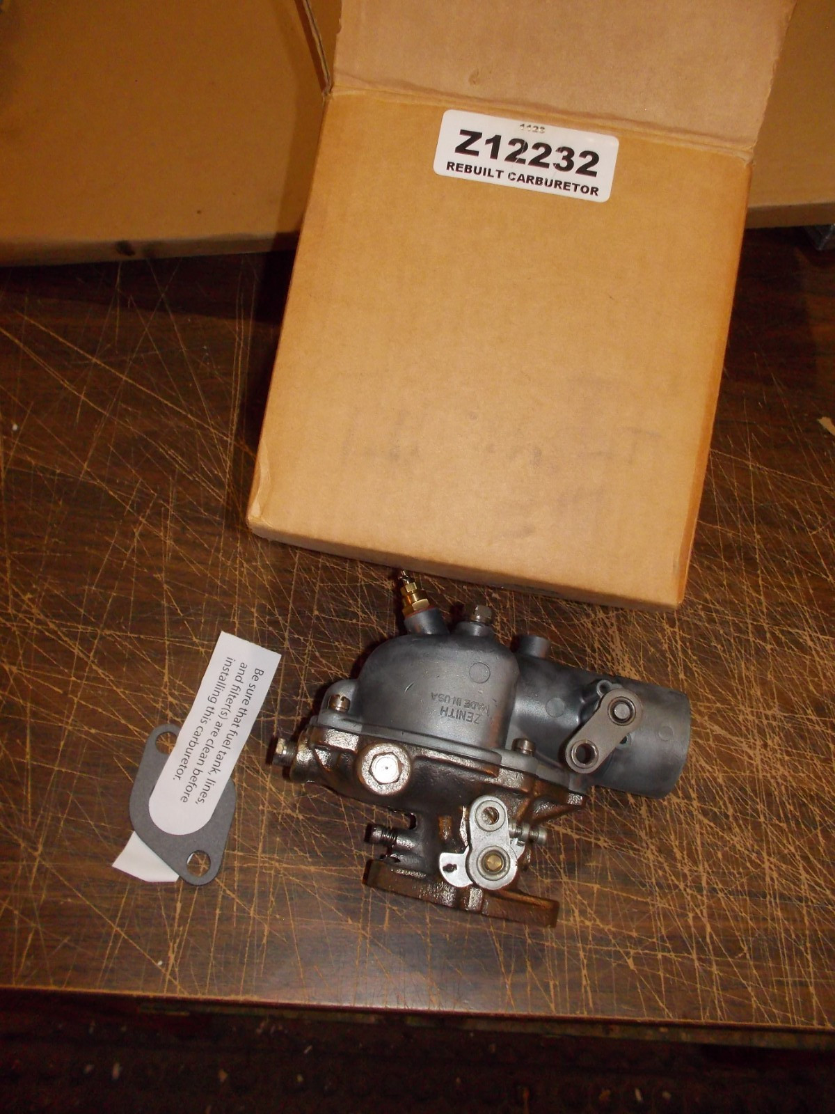 Z12232 REBUILT Universal Tractor ORIGINAL Zenith Carburetor assembly & gasket