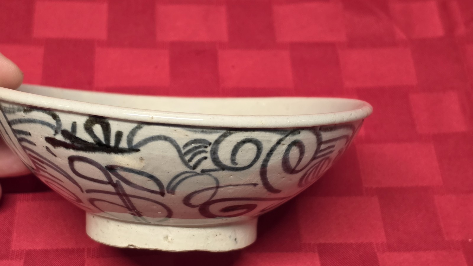 Antique Chinese Ming Dynasty Blue & White Export Ware Pottery Bowl 6