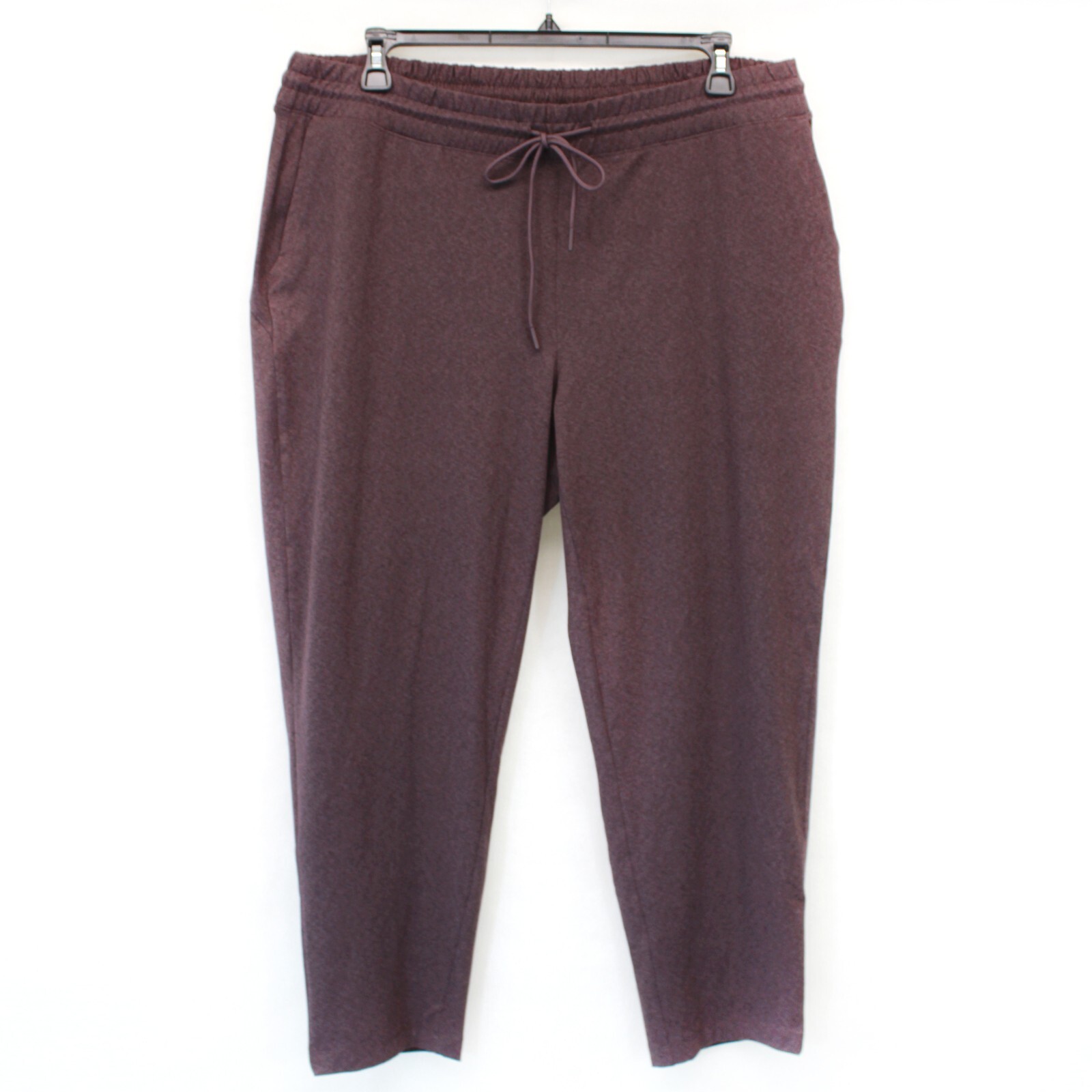 J. Jill Women\'s Plus Burgundy Fleece Knit Elastic Waist Tapered SWEATPANTS 4X