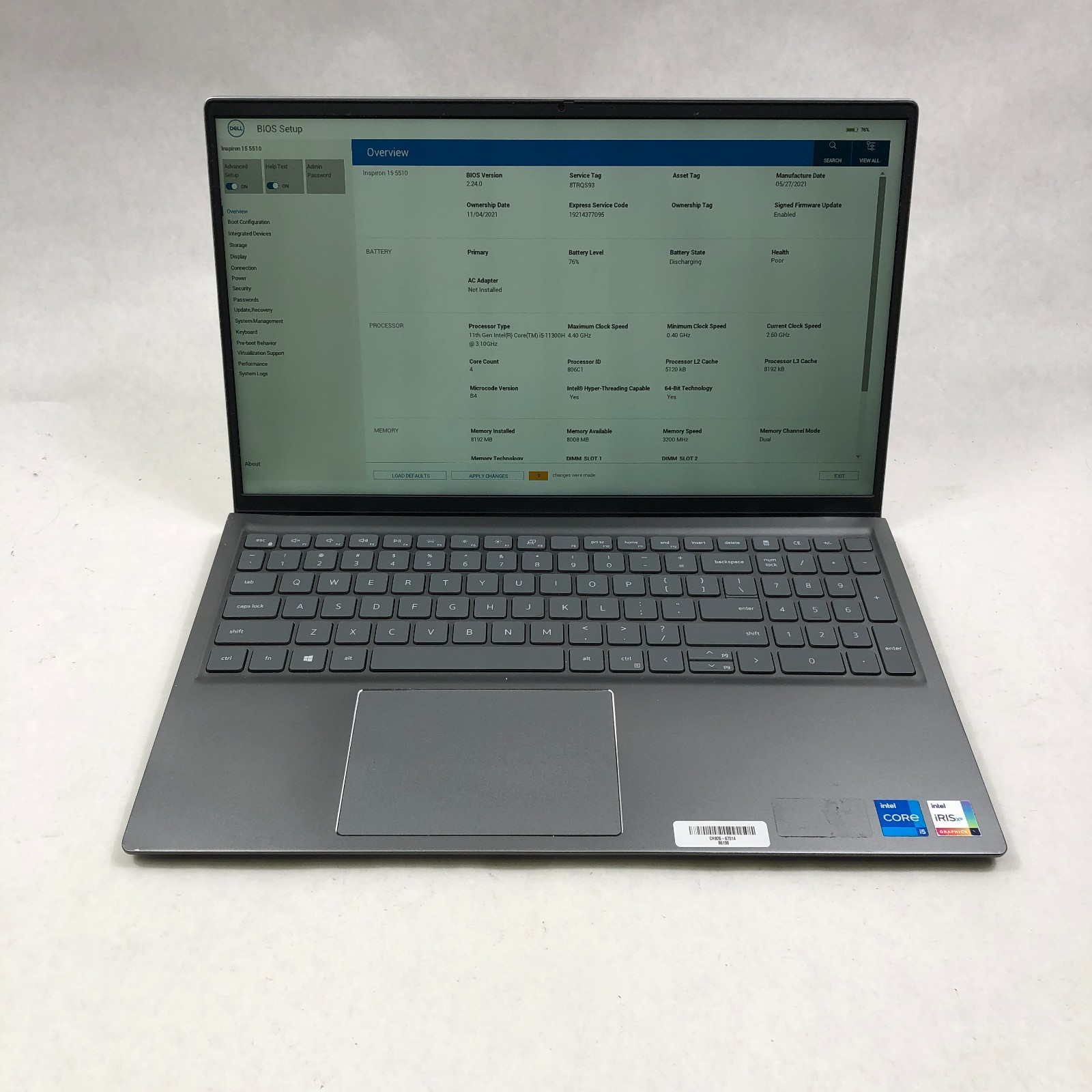 Dell Inspiron 15 5510 15.6\ Dell Inspiron 15 5510 15.6\