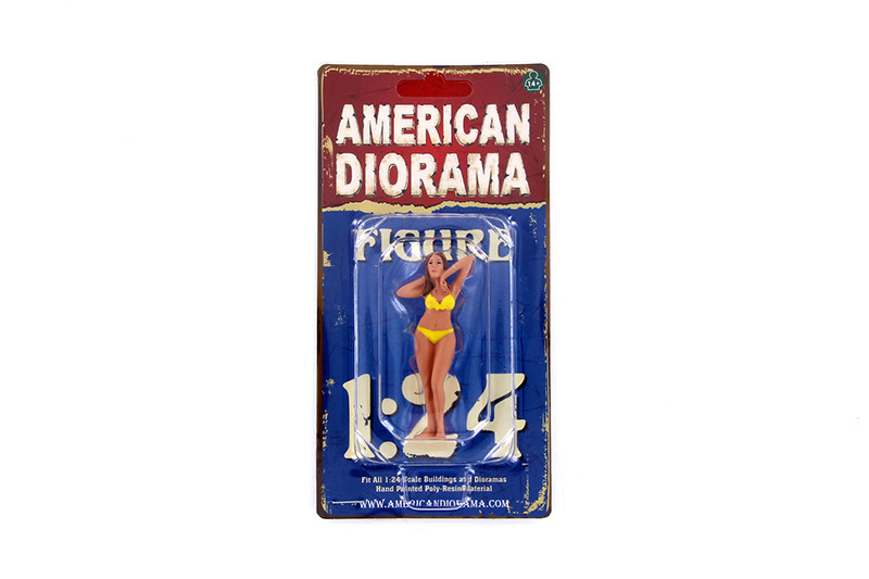JAN YELLOW BIKINI GIRL AMERICAN DIORAMA 1:24 SCALE FEMALE GIRL 3\