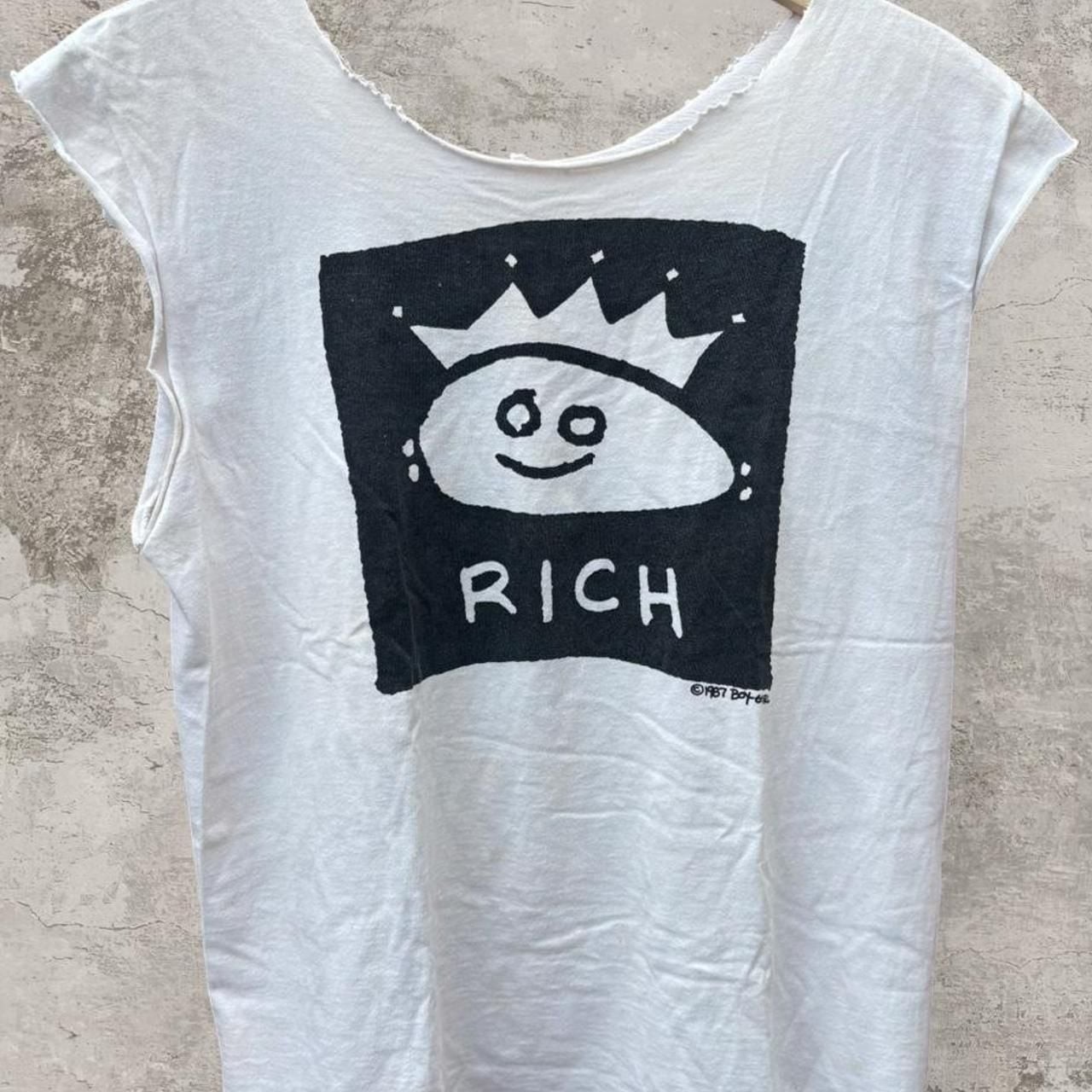 Vintage 80s Boy-Girl Rich Tracey Glick Soho Cut Off Tee Shirt Vintage 80s Boy-Girl Rich Tracey Glick Soho Cut Off Tee Shirt