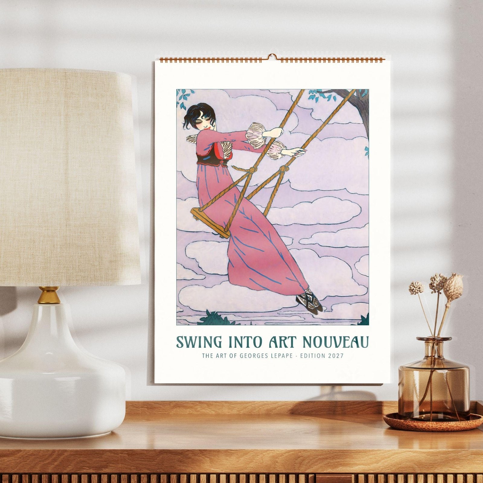2027 Georges Lepape Wall Calendar – Art Deco Fashion Illustration Gift, 11x16.5\