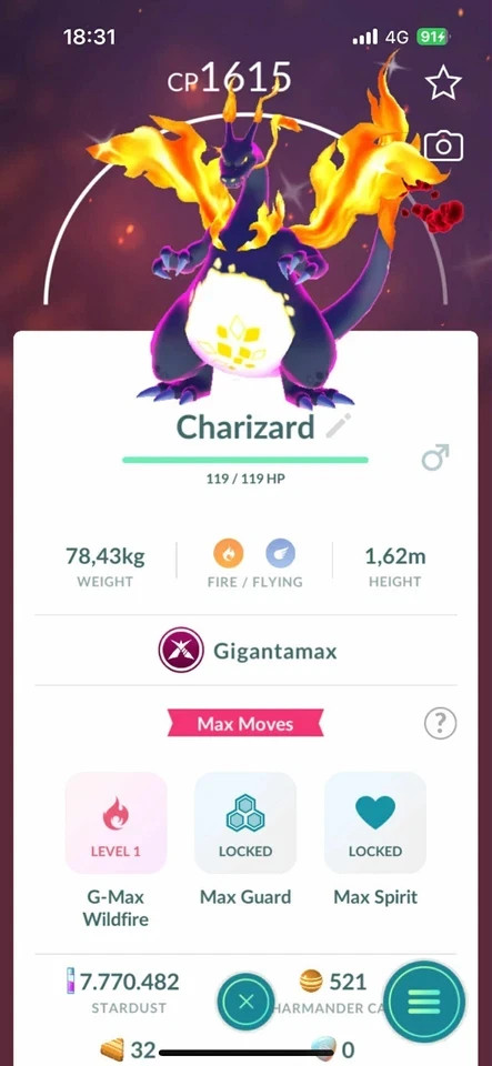 ✨ Pokémon Shiny Gigantamax Leve 50 + 3 moves...  ✨ Tra de