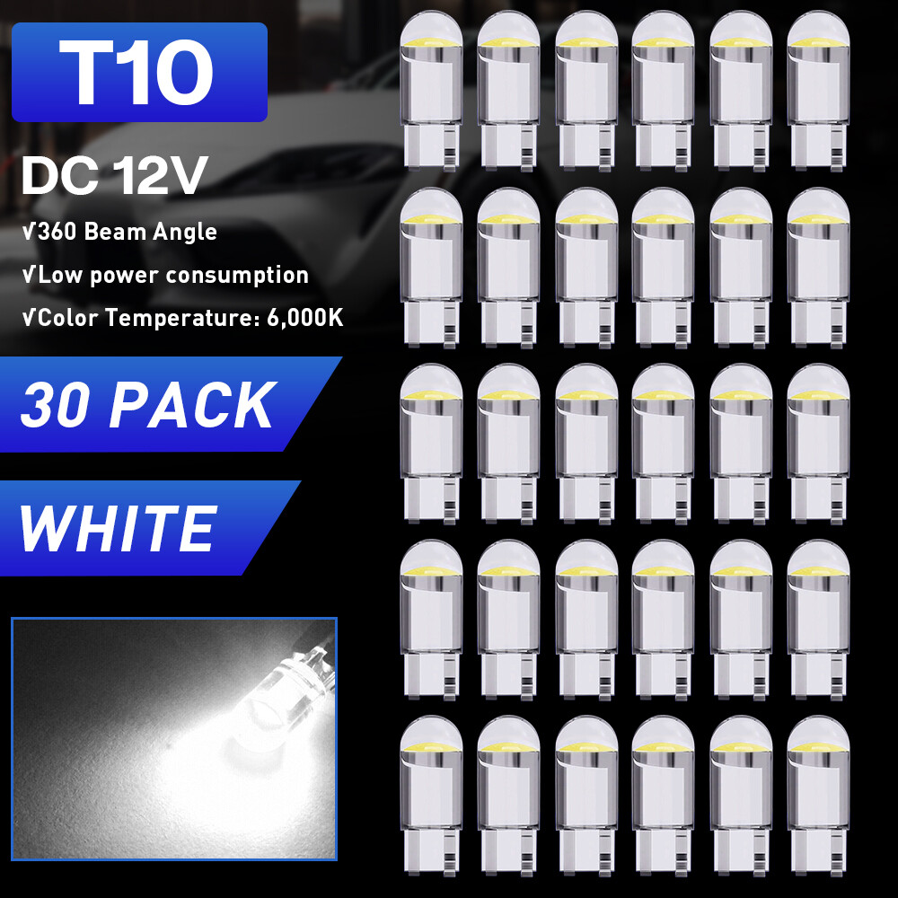 30x LED Super White 6000K T10 194 168 W5W 2825 License Plate Interior Light Bulb 30x LED Super White 6000K T10 194 168 W5W 2825 License Plate Interior Light Bulb