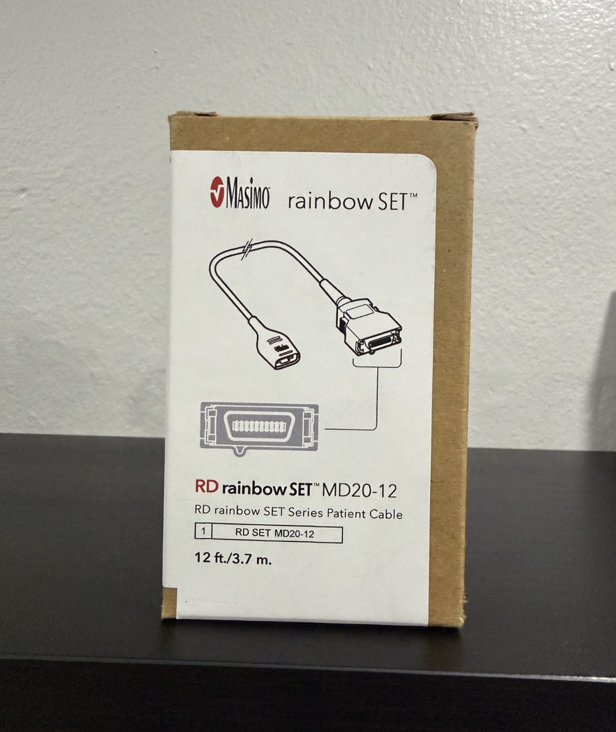 Masimo RD rainbow SET MD20-12 Patient Cable REF 4073 12ft