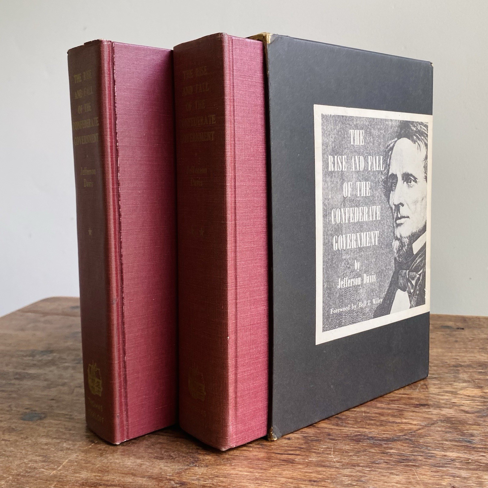 THE RISE AND FALL OF THE CONFEDERATE GOVERNMENT by Jefferson Davis 1958 2 Vol.