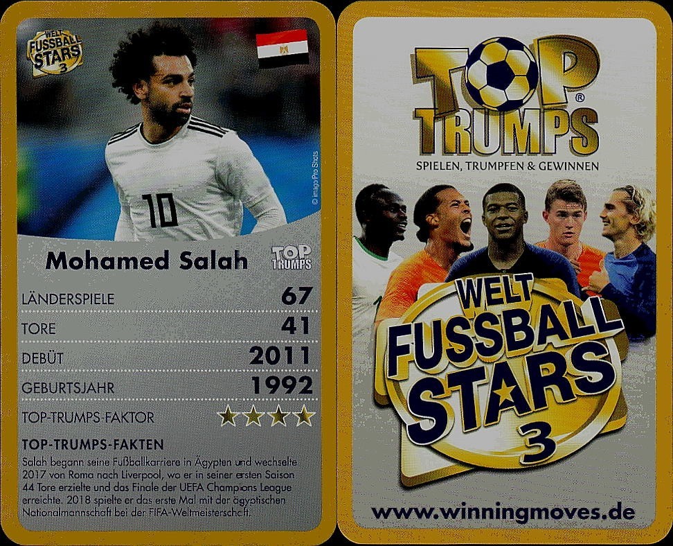 MOHAMED MO SALAH Egypt Rare 2019 German Fussball Soccer Card MOHAMED MO SALAH Egypt Rare 2019 German Fussball Soccer Card