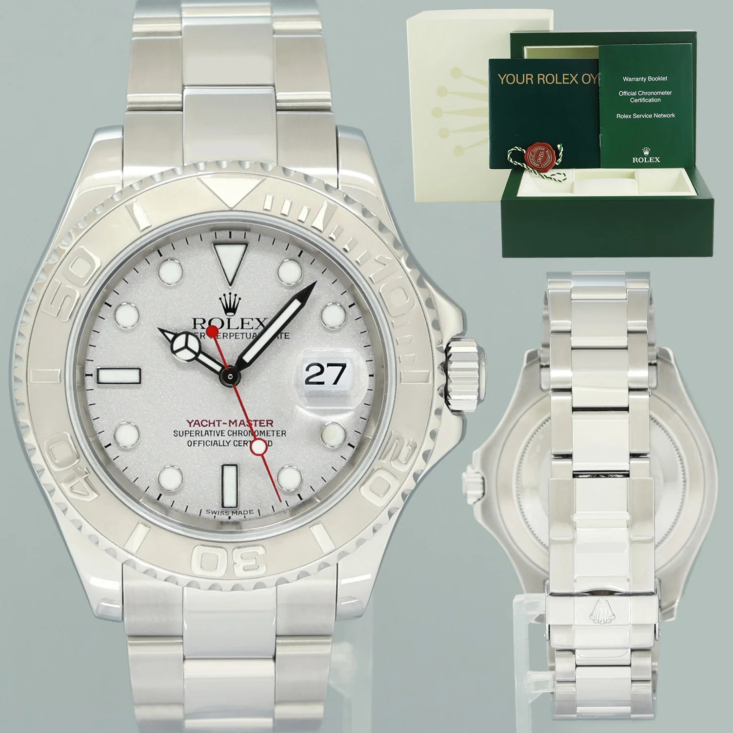 MINT Rolex Yacht-Master 16622 Steel Platinum Bezel Oyster 40mm Watch Box MINT Rolex Yacht-Master 16622 Steel Platinum Bezel Oyster 40mm Watch Box