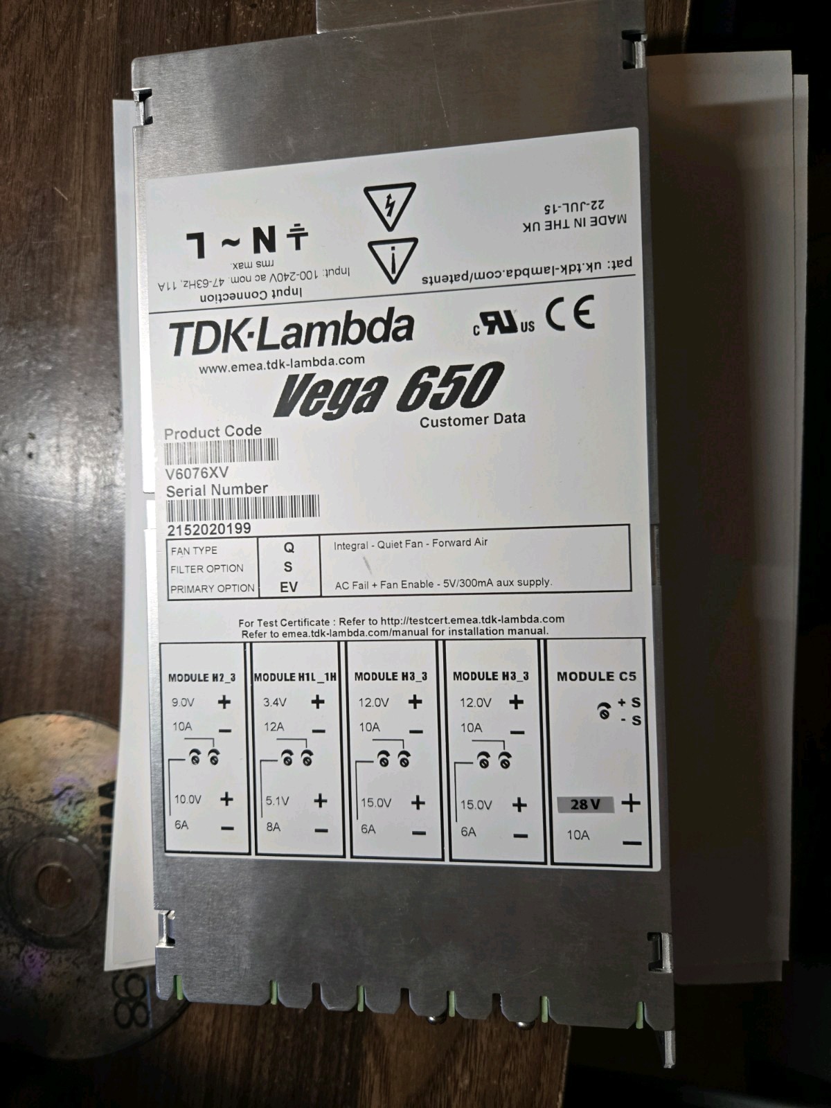 TDK-Lambda Vega 650