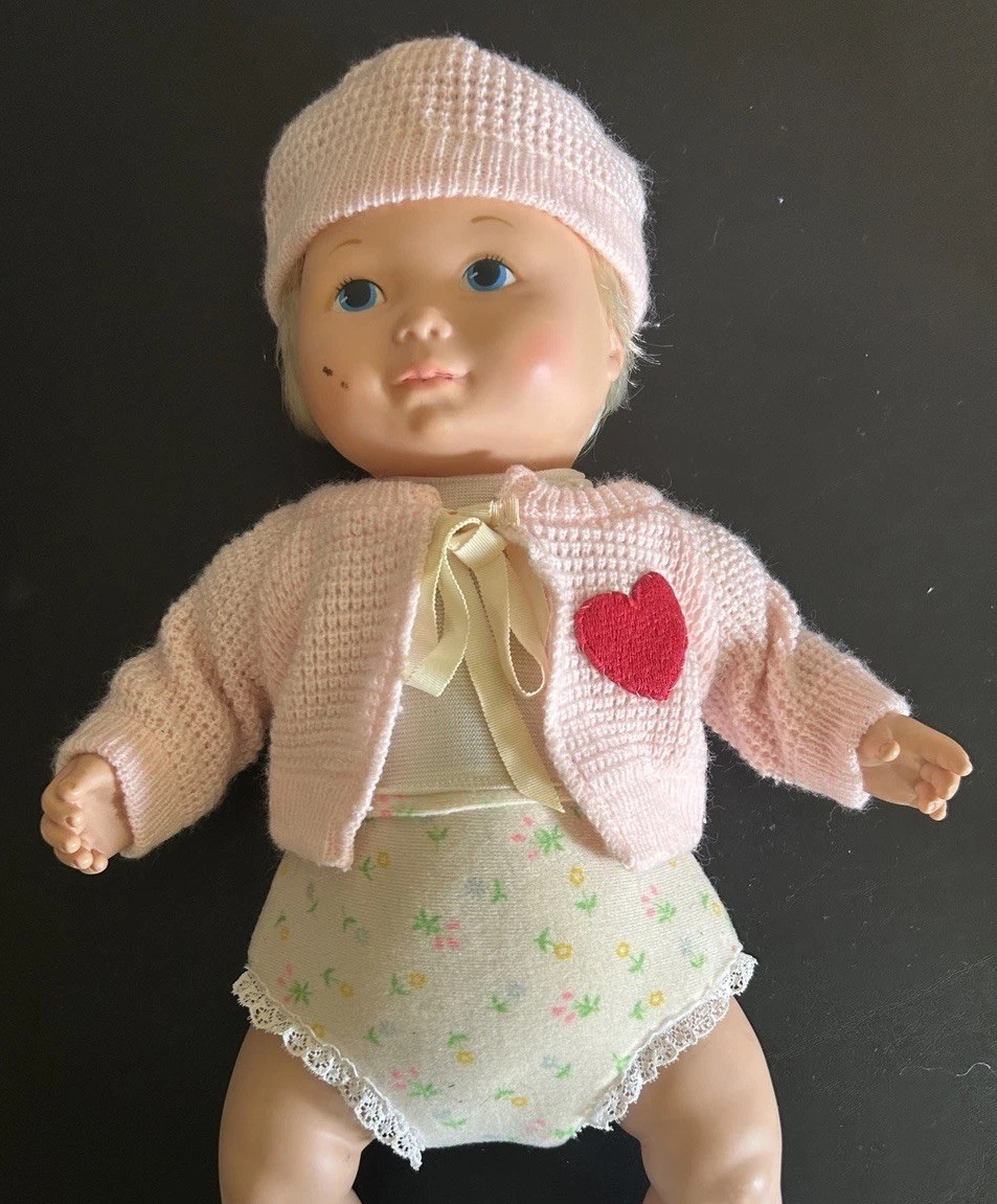 Vintage Fisher Price My Baby Beth #209 Doll 1978 Original Sweater Hat