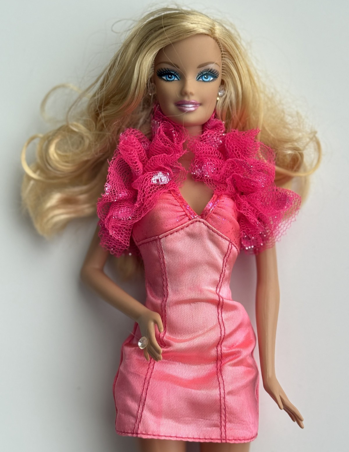 2009 Mattel Superstar Barbie Then & Now Reproduction, Blonde in Pink Dress 2009 Mattel Superstar Barbie Then & Now Reproduction, Blonde in Pink Dress