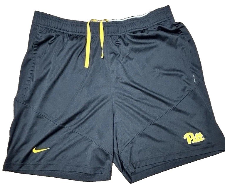 Nike Pitt Panthers On-Field Dri-FIT Shorts Men’s XL Black Yellow NCAA
