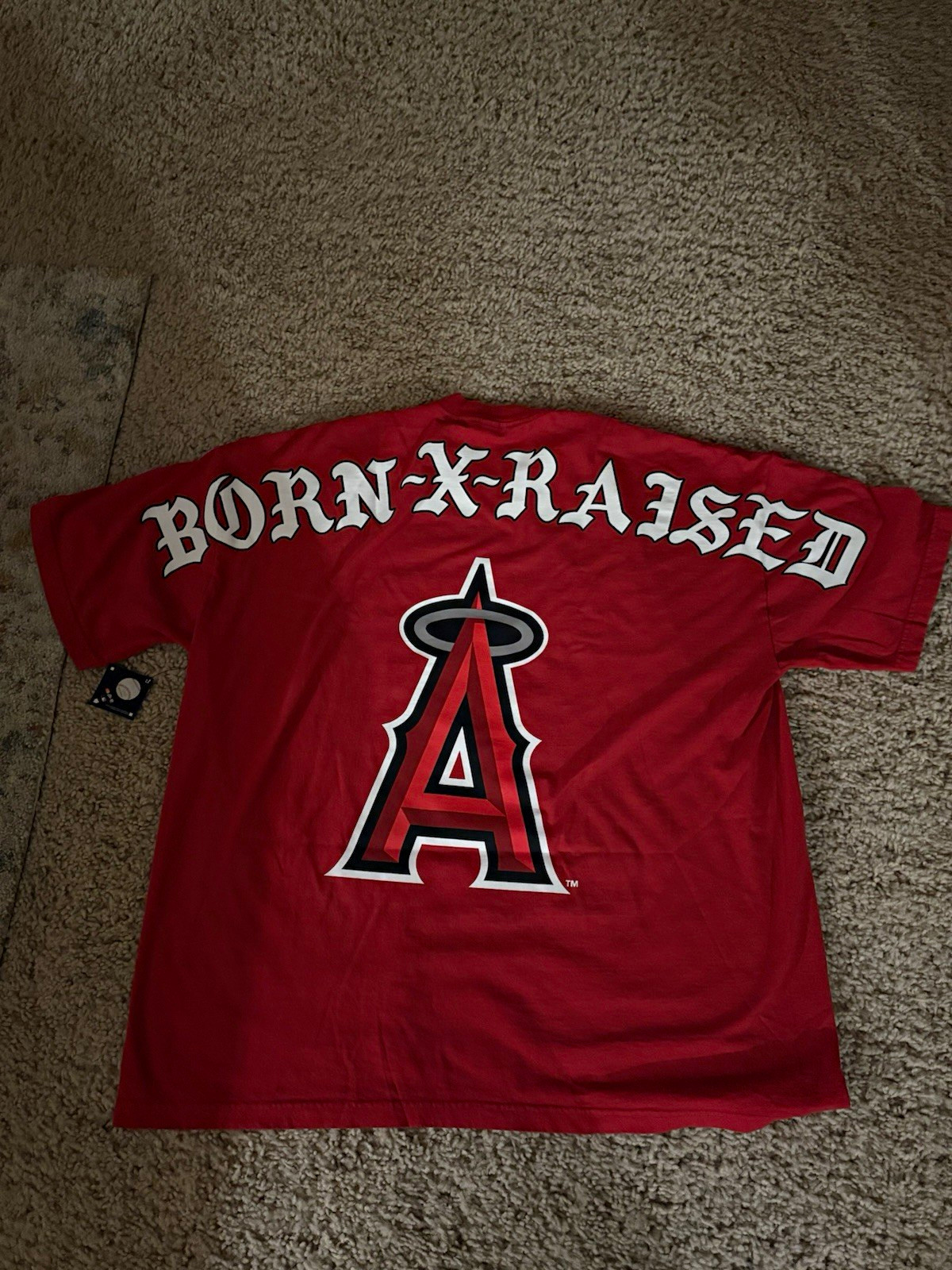NEW Born X Raised X Los Angeles Angels  Eyebuster Tee Red Size 2XL SOLD OUT