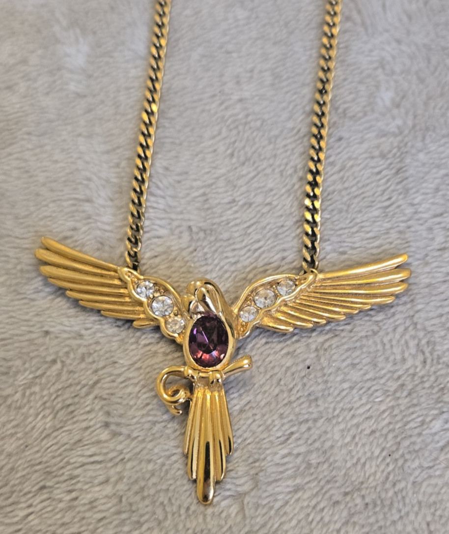 1980s Givenchy Signed Bird Pendant Necklace 1980s Givenchy Signed Bird Pendant Necklace