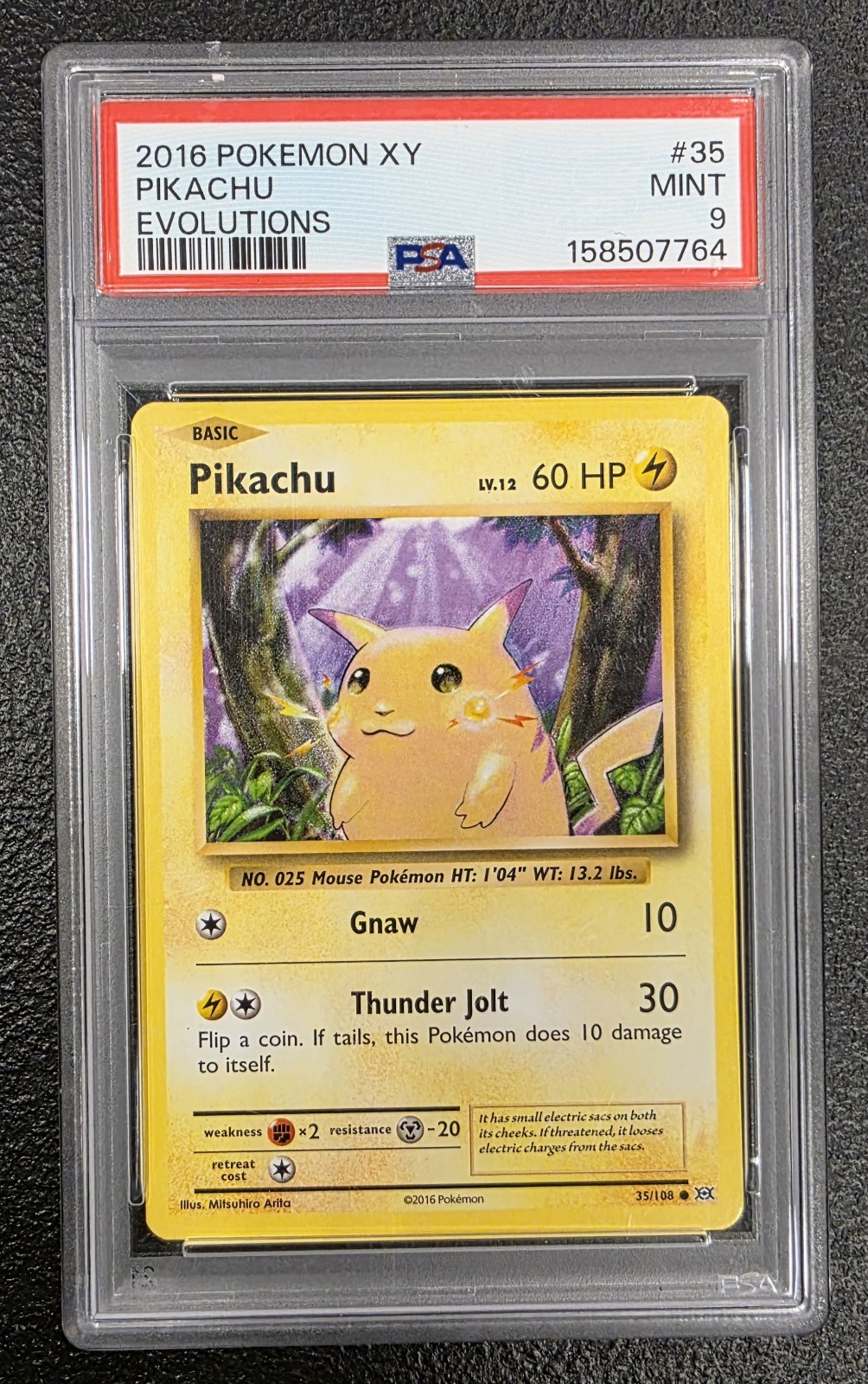 2016 Pokemon XY Evolutions 35/108 Pikachu PSA 9 2016 Pokemon XY Evolutions 35/108 Pikachu PSA 9