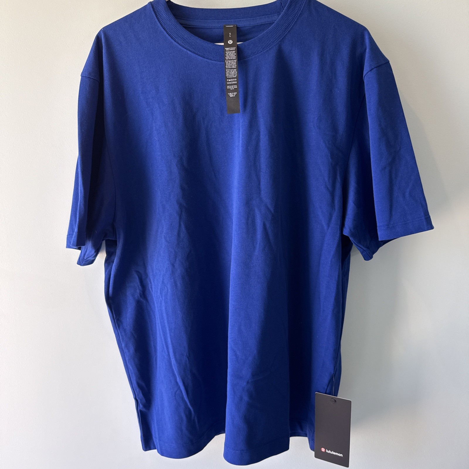 NWT Men\'s Lululemon RIVERSIDE Heavyweight Cotton Jersey T-Shirt, Size Large NWT Men\'s Lululemon RIVERSIDE Heavyweight Cotton Jersey T-Shirt, Size Large