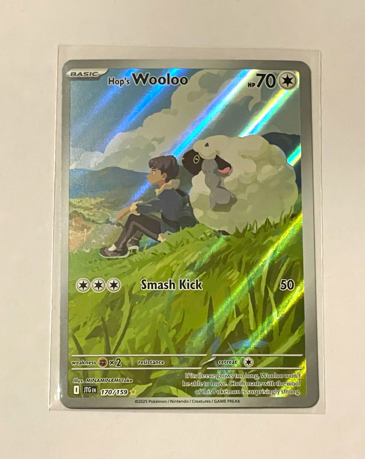 Pokémon Hop\'s Wooloo 170/159 Illustration Rare Full Art Holo Journey Together EN Pokémon Hop\'s Wooloo 170/159 Illustration Rare Full Art Holo Journey Together EN