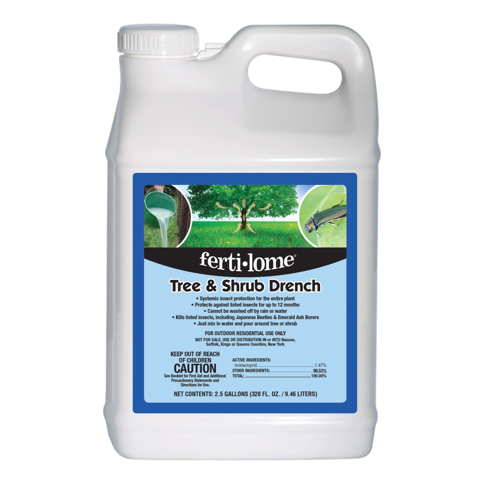 Fertilome Tree & Shrub Drench Systemic Insect Control Concentrate, 2.5 Gallons Fertilome Tree & Shrub Drench Systemic Insect Control Concentrate, 2.5 Gallons