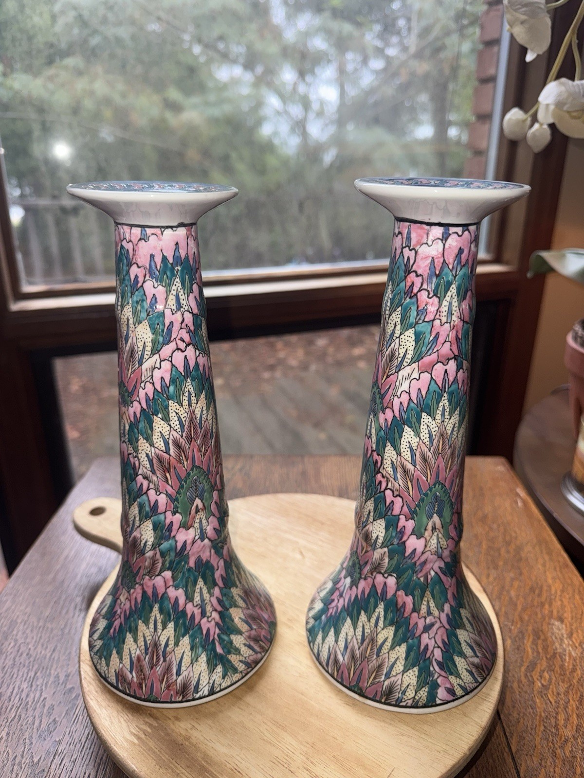 “Chinese Republic Period Style Early 20th Century Famille Rose Millefleur Vases