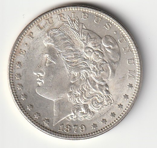 1879  P MORGAN SILVER DOLLAR - VERY NICE- UNC???   #696