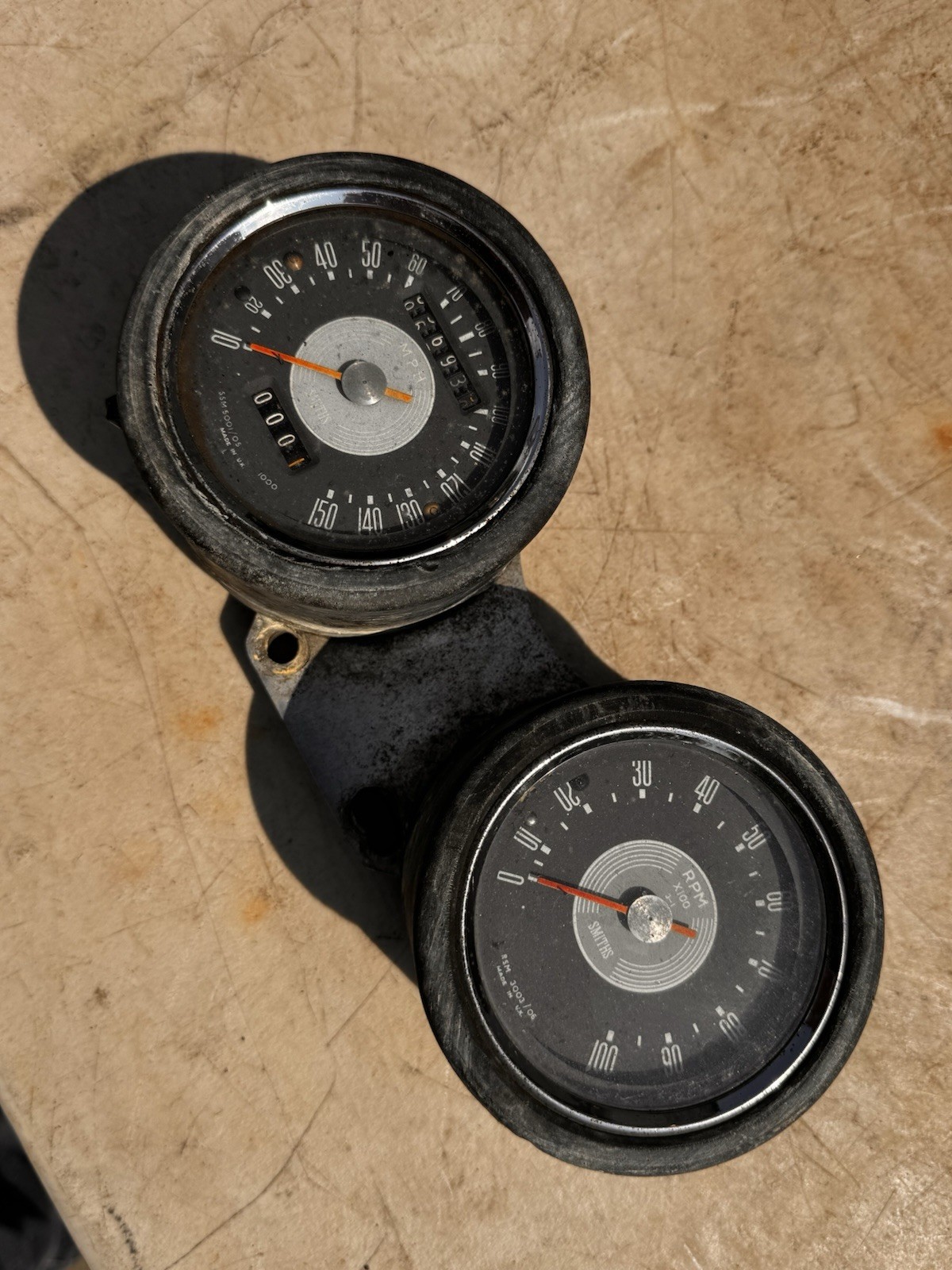 1967-1969 BSA 150MPH Smiths Speedometer & 10000 RPM Tachometer A65 A50 Spitfire
