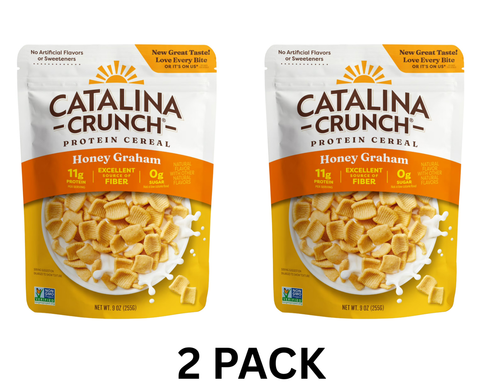 Catalina Crunch Protein Cereal, Honey Graham 9 oz, pack of 2