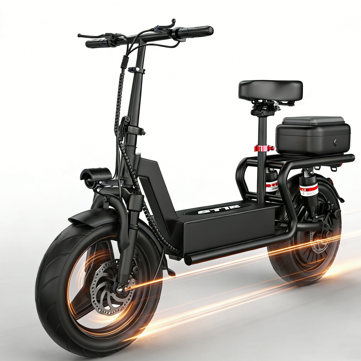 Electric Scooter with Seat Peak 1500W Motor Up to 25MPH 45 Miles Range 14\