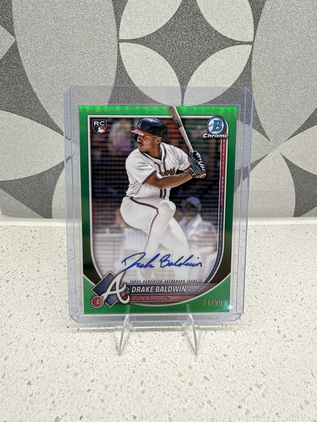2025 Drake Baldwin Bowman Chrome - Rookie Auto /99 True Green Rookie Of The Year 2025 Drake Baldwin Bowman Chrome - Rookie Auto /99 True Green Rookie Of The Year