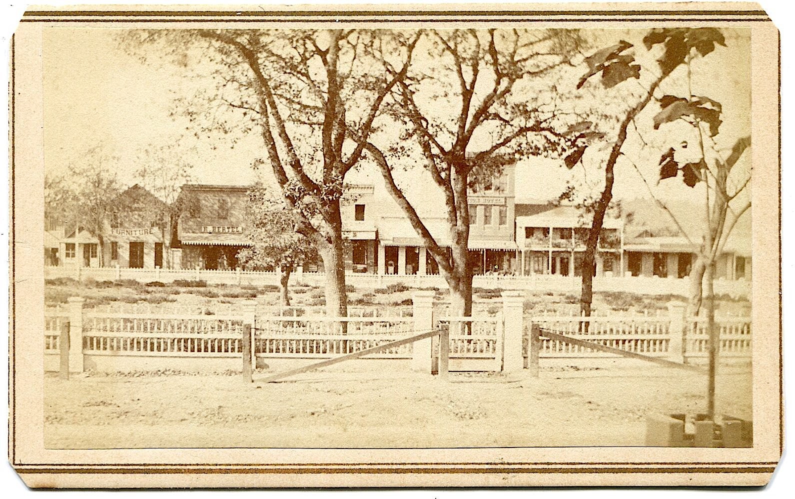 Healdsburg CA California West Street Stores Hotel Sonoma County 1870s CDV Photo