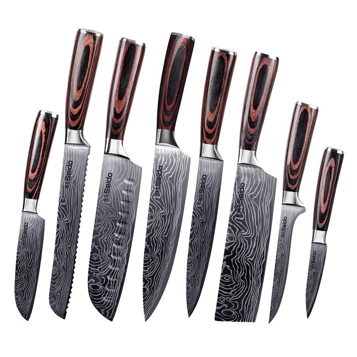 Seido Knives Japanese Master Chef Knife Set, 8-Piece Professional Kitchen Knives