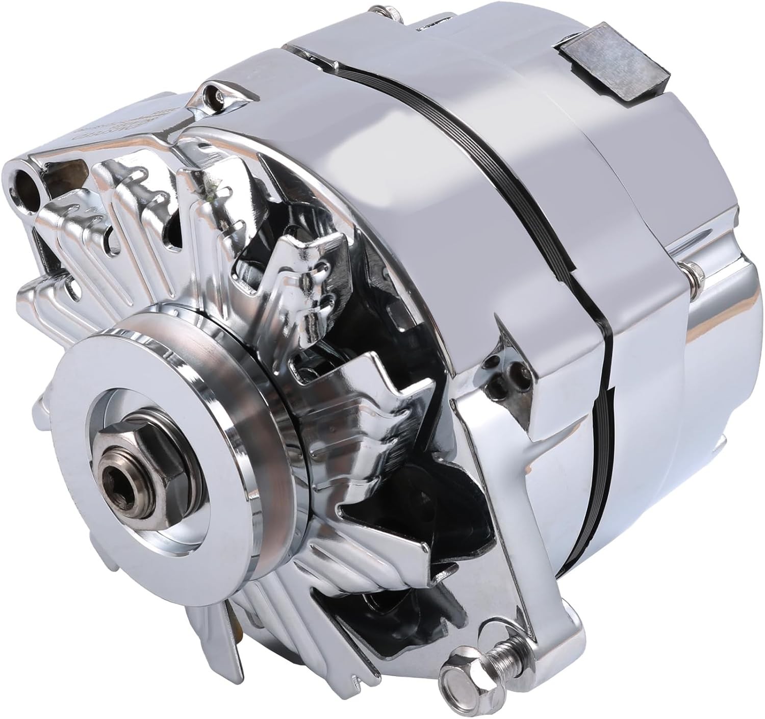JDMSPEED New Alternator Chrome Replacement For Chevy BBC SBC 110Amp 1 Wire... JDMSPEED New Alternator Chrome Replacement For Chevy BBC SBC 110Amp 1 Wire...
