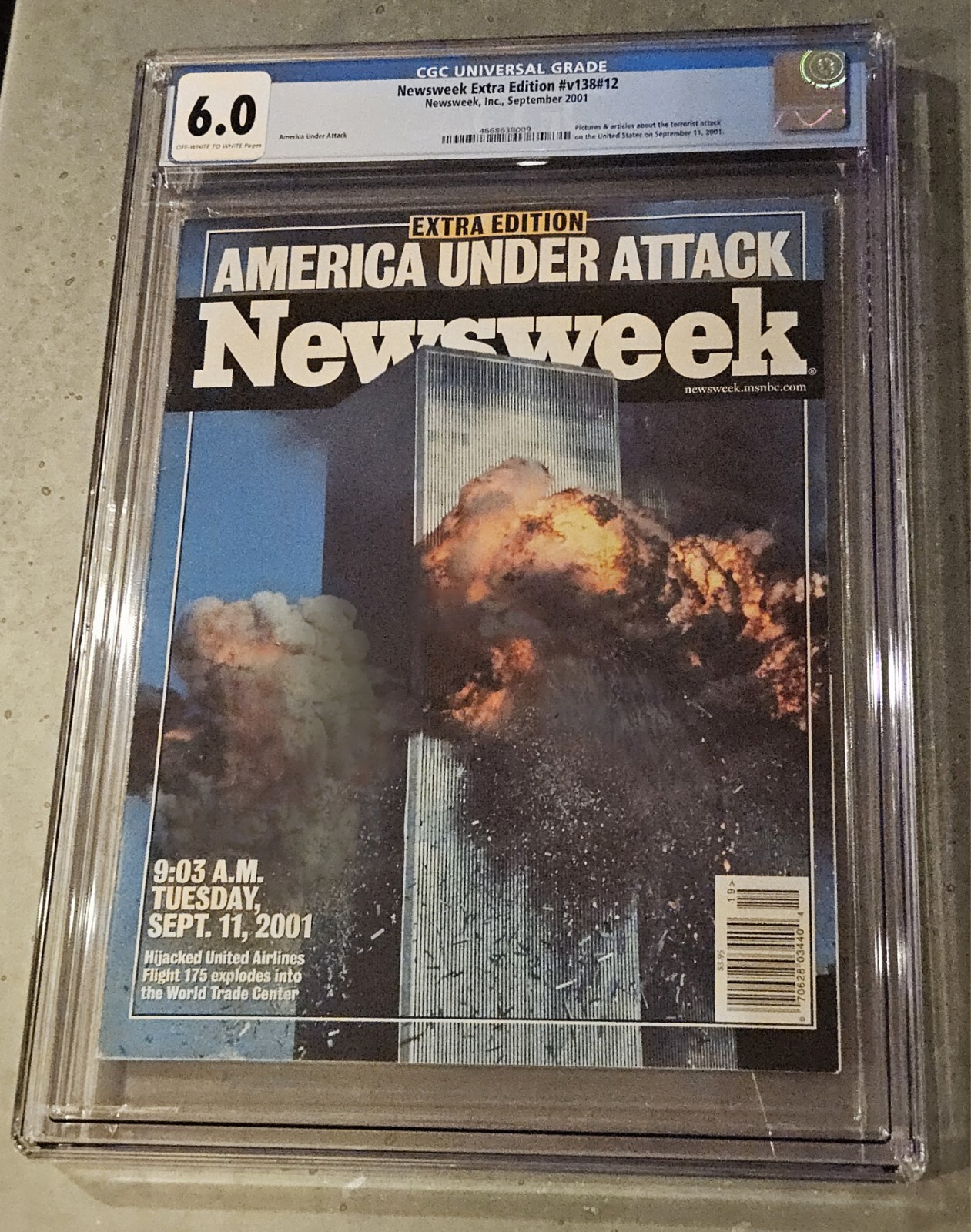 Newsweek Magazine Sept Extra Edition 9/11 V138 #12 America Under Attack CGC 6.0